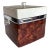 Vintage Lucite and Faux Burl Vinyl Ice Bucket For Sale
