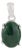 Modernist 10.74 Ct Malachite Cabochon Solitaire Pendant in 925 Sterling Silver For Sale