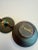 Bottle Green Modern Asian Small Raku & Polished Stones Lidded Jar For Sale - Image 8 of 10