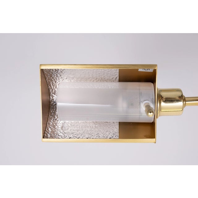 Metal Brass Swing Arm Floor Lamp from Holtkötter, Germany, 1980s For Sale - Image 7 of 9