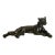 Black Lacquer Wooden Lying Panther Figure For Sale