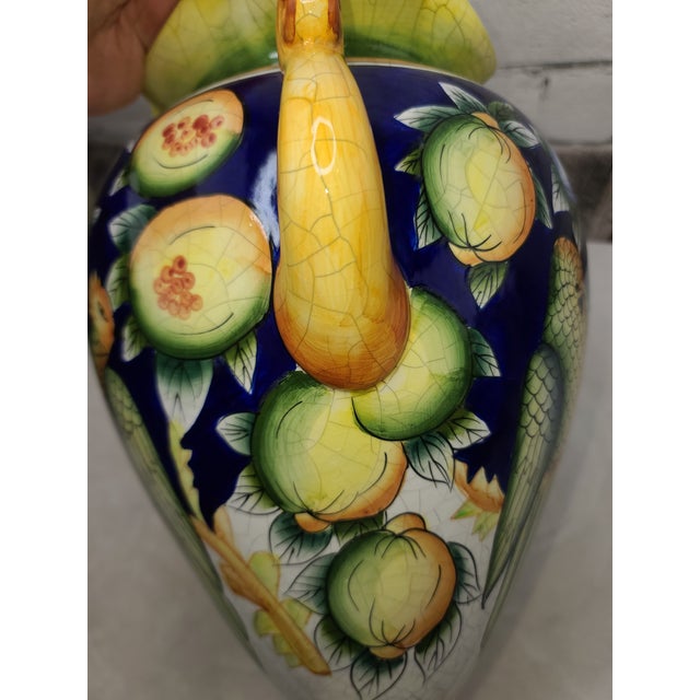 Vintage Pair of Fitz and Floyd Italian Mediterranean Amphora Vases For Sale - Image 12 of 12