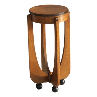 Dutch Amsterdam School Art Deco Sculptural Table on Ball Feet, 1920s For Sale