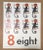 Count 'em - eight friendly monkeys! This charming poster is one of series on numbers published by F. A. Owen in trademark...