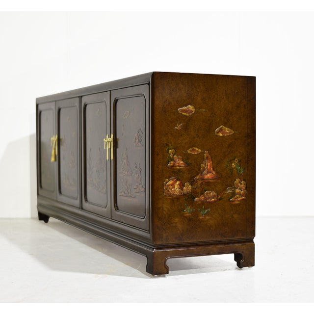 Wood Mid Century Chinoiserie Sideboard by John Widdicomb For Sale - Image 7 of 18