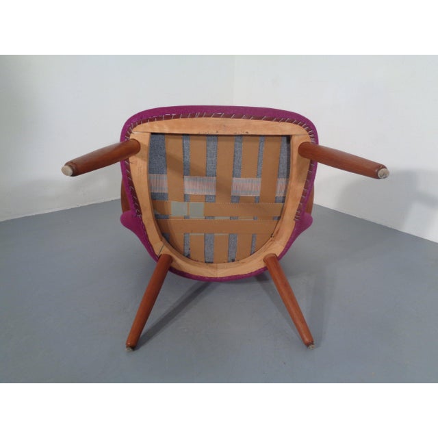 Purple Teak Armchair by Kurt Olsen for Glostrup, Denmark, 1950s For Sale - Image 16 of 18