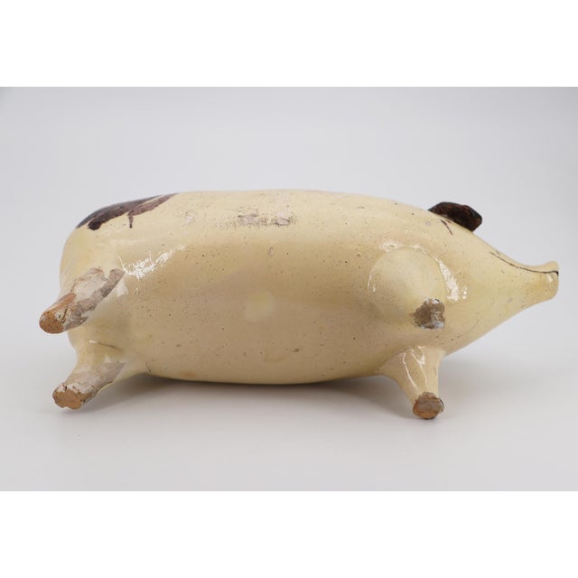 19th Century Glazed Earthenware Large Piggy Bank, Danish For Sale - Image 4 of 18