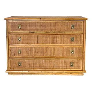Dal Vera Bamboo Chest of Drawers, 1970s For Sale