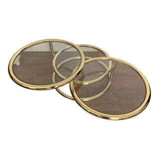 1970s Milo Baughman Dia 3 Tiered Coffee Table For Sale