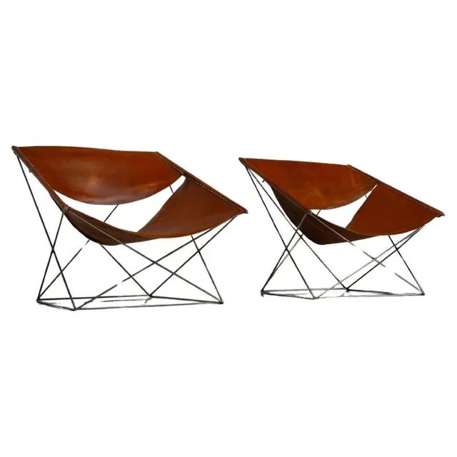 F675 Butterfly Chairs by Pierre Paulin for Artifort, Netherlands, 1963, Set of 2 For Sale - Image 3 of 18
