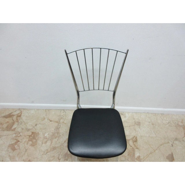 Mid-Century Chrome Gio Ponti Horn Dining Chair For Sale - Image 5 of 12