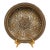 Large Ornate Silver and Gold Embossed Paisley Decorative Bowl For Sale