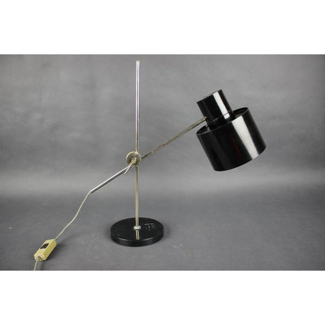Plastic Mid-Century Adjustable Chrome and Bakelite Desk Lamp, Former Czechoslovakia, 1950s For Sale - Image 7 of 12