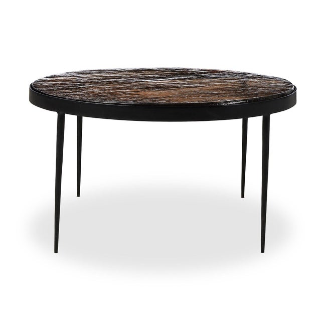 Four Hands Yoko Nesting Table - Smoked Brown Cast Glass, Large For Sale In Austin - Image 6 of 12
