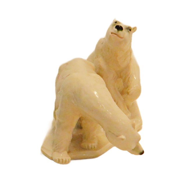 Ceramic Large Mid-Century Karl Ens German Porcelain Polar Bear Grouping For Sale - Image 7 of 11