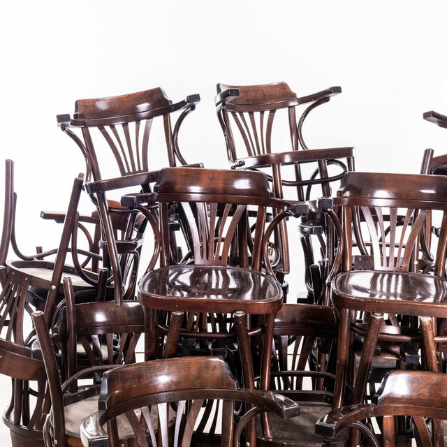 Vintage Dark Walnut Fanback Armchair by Sellaton, 1980s, Set of 4 For Sale - Image 11 of 13