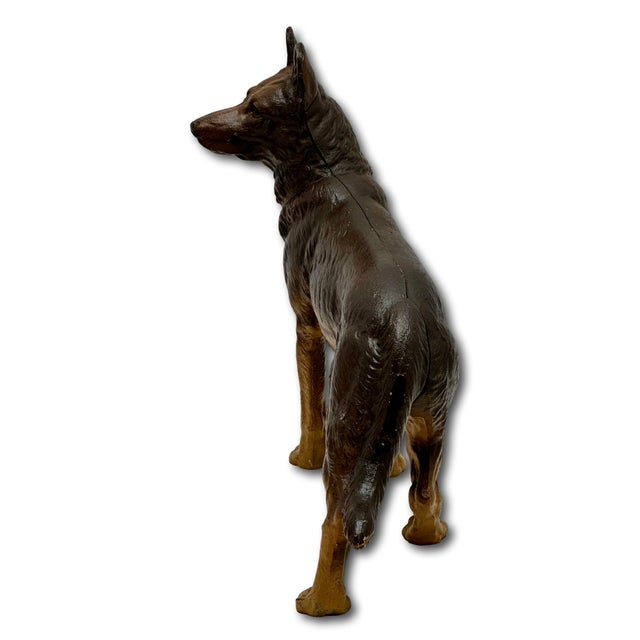 Excellent Vintage Hubley Manufacturing Co Usa Cast Iron German Shepherd Dog Doorstop - Circa 1930s For Sale - Image 12 of 18