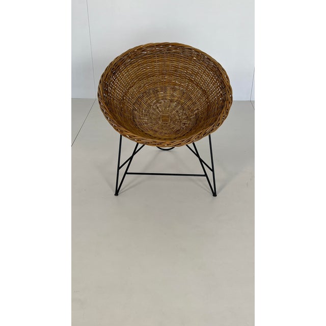Cone Wicker Chair, 1960s For Sale - Image 9 of 9