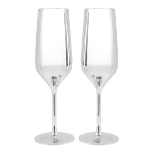 Maybach by Robbe & Berking Pair of Silver Plated Champagne Flute