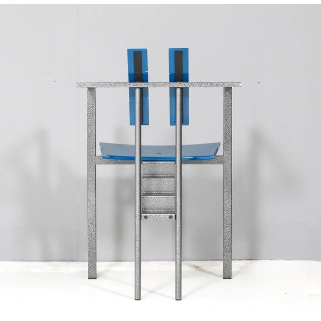 Blue Postmodern Trix Armchair by Karl Friedrich Förster for KKF, 1980s For Sale - Image 8 of 9