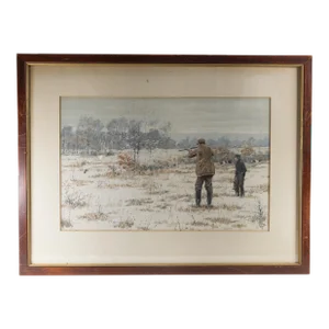 Sporting Chromolithograph Hunting Print by Arthur Burdett Frost