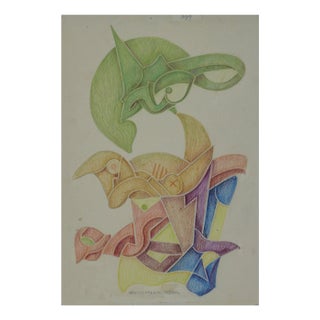 Fritz Klee, Abstract Composition, Germany, 1955, Drawing For Sale