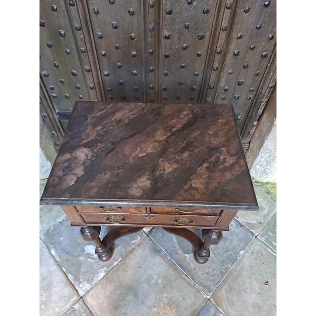Late 19th Century Low Queen Anne Style Side Table in Walnut, 1890 For Sale - Image 5 of 7
