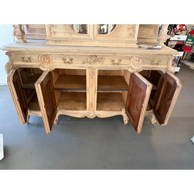 Tan 19th. C. French Bleached Walnut Buffet À Deux Corps For Sale - Image 8 of 12
