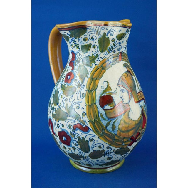 Neo-Renaissance Ceramic Jug Vase by Gualdo Tadino for Icap, Italy, 1920s For Sale - Image 9 of 18