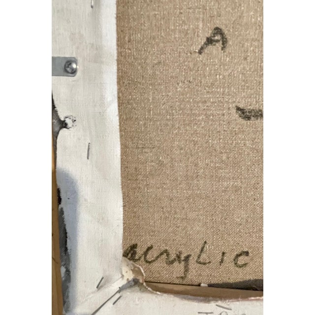 Carol Jablonsky, Folk Art Collage Painting "Letter in a Bottle" Carol Jablonsky Woman Artist For Sale - Image 9 of 10