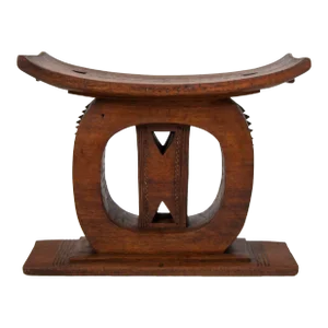 Antique Ashanti Queen Mother Carved Wooden Stool Ghana Africa