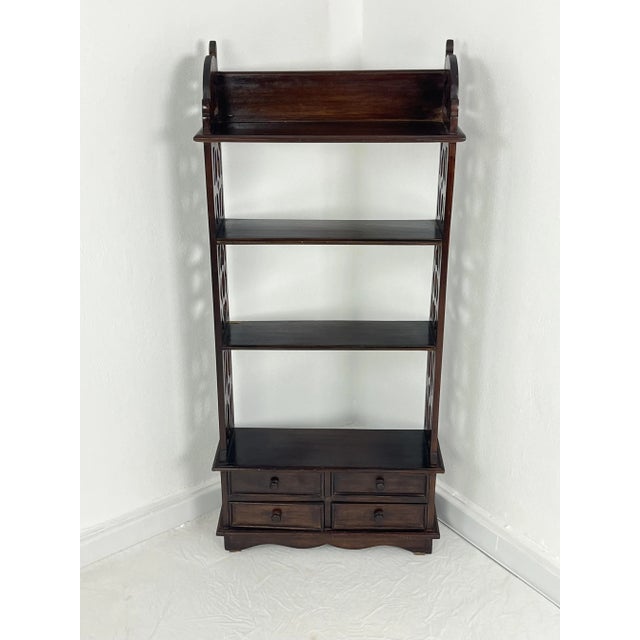 Mid-Century Modern Small English Bookcase with Drawers, 1960s For Sale - Image 3 of 12