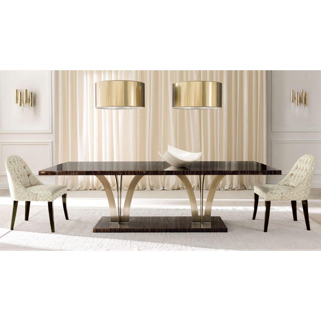 Arcadia Contemporary Macassar Ebony Dining Table For Sale - Image 4 of 5