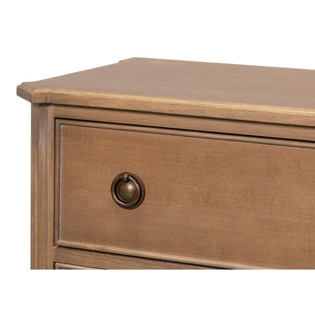 Neoclassical Petite Three-Drawer Chest in Brown Tulip Wood For Sale - Image 9 of 11