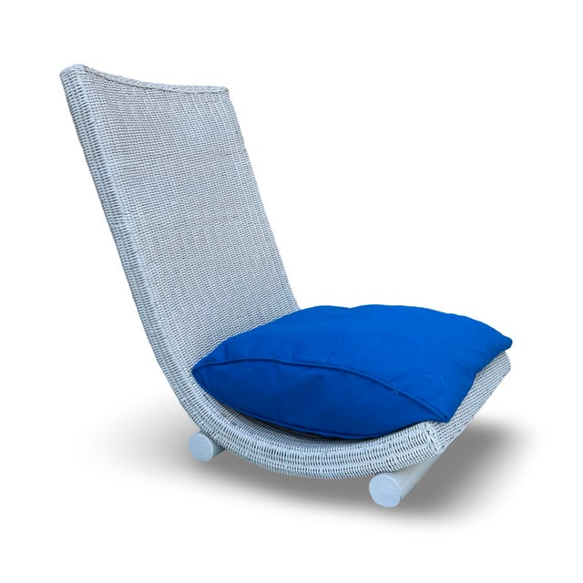 Mid-Century Modern Stunning Côte d'Azur Low-Slung 1960s Wicker Chairs – France. For Sale - Image 3 of 7