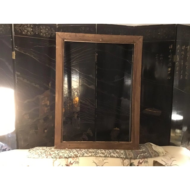 Vintage 1960s Custom Made Gilt & Ebonized Ogee Edge Wood Frame For Sale - Image 12 of 13