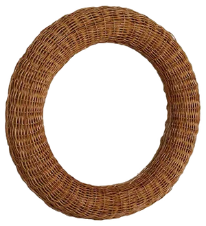 Mid-Century Bamboo and Rattan Mirror