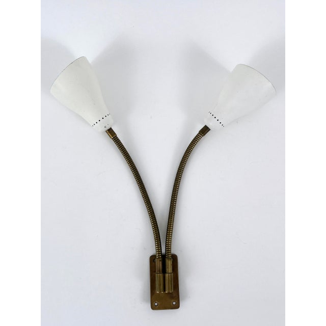 Contemporary Mid-Century Modern Gooseneck Wall Lamp, Italy, 1950s For Sale - Image 3 of 18