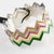 Missoni Missoni Set of Silvered Zig-Zag Bangle Bracelet with Multicolor Enamel For Sale - Image 4 of 9