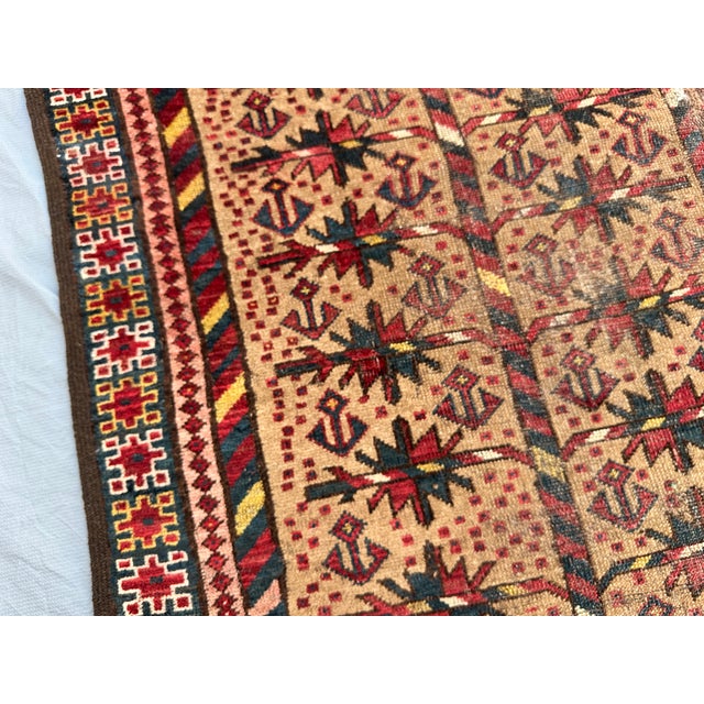 Textile Antique Camel Serab Hand-Knotted Wool Rug - 9'10" X 5'4" For Sale - Image 7 of 12