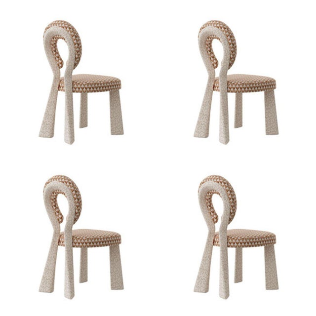Mary Dining Chairs with Upholstered Legs by Ottiu, Set of 4 For Sale - Image 12 of 12