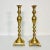 Mid-Century Boho Chic Arts & Crafts Brass Alter Candlestick Holders - A Pair For Sale - Image 4 of 11