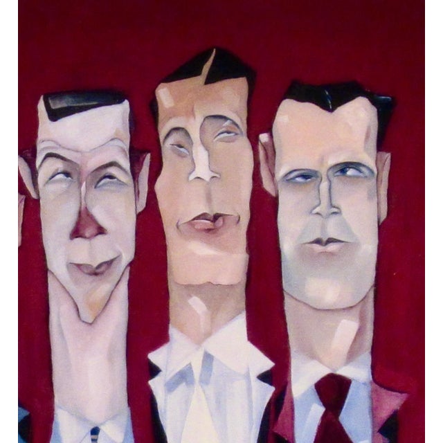 2000 - 2009 Michael Todd White Untitled (Personages Drinking) 2 C.2005 Reproduction Print For Sale - Image 5 of 7