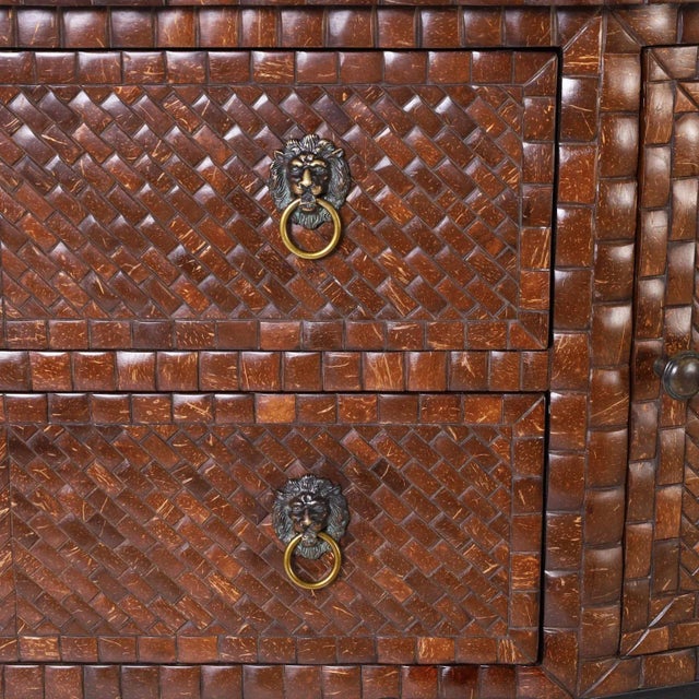Burnt Umber Vintage Coconut Shell Sideboard or Server For Sale - Image 8 of 11
