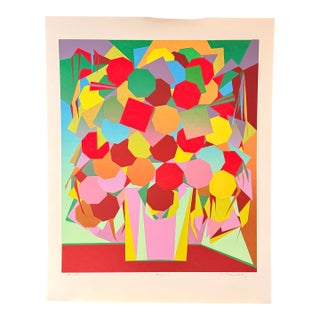 1970s Signed Serigraph by Victor Cassanelli Titled Begonia, Numbered 40/50 For Sale