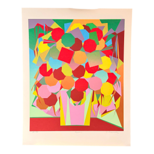 1970s Signed Serigraph by Victor Cassanelli Titled Begonia, Numbered 40/50