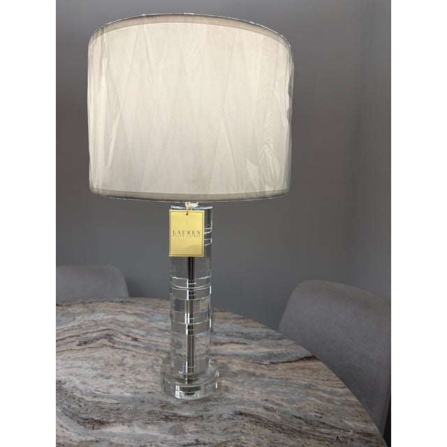 2020s Ralph Lauren Farrah Crystal Column Table Lamps - A Pair For Sale - Image 5 of 15