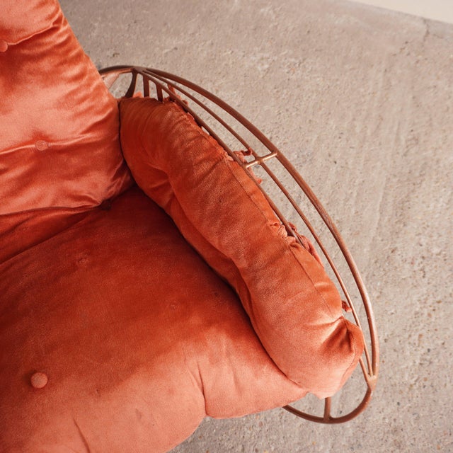 Red Scrolled Lounger by André Dubreuil For Sale - Image 8 of 18
