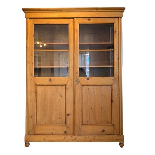 Antique Farmhouse Display Cabinet For Sale