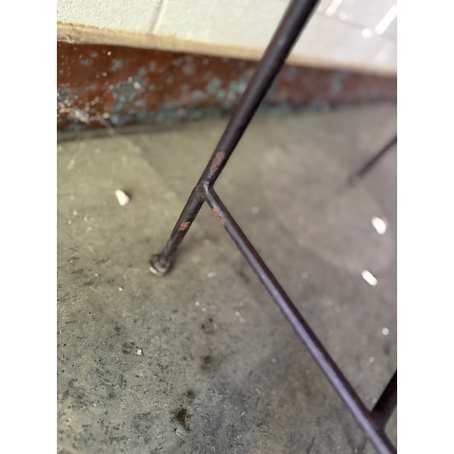 Black Mid 20th Century Wrought Iron Scroll Garden Armchairs - A Pair For Sale - Image 8 of 10